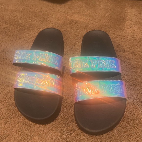 Pink double strap slides - Picture 2 of 3